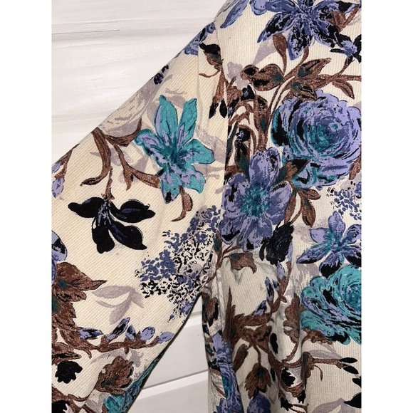 Umgee USA Top Sz SMALL Keyhole Neck Floral Tunic Boho Cotton Blend EUC - Picture 4 of 10